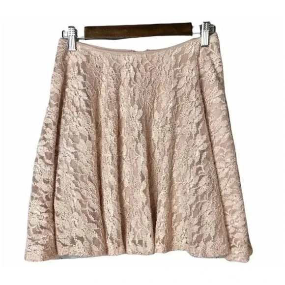 City Triangles Pink Lace Shimmer A-Line Mini Skirt 3 - Picture 1 of 3